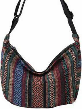 NEW Hippie Cloth Purses Small Hobo Boho purses Crescent Crossbody Bag Boho